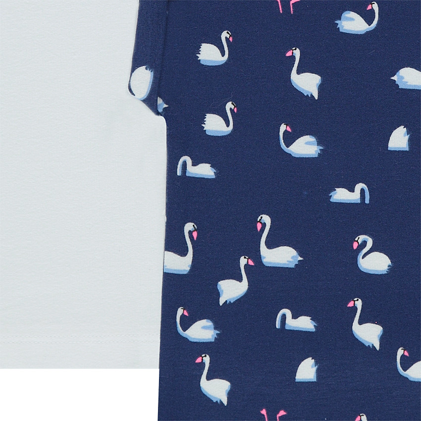 Lot de 2 Tee-shirt manches courtes forme boîte en jersey  