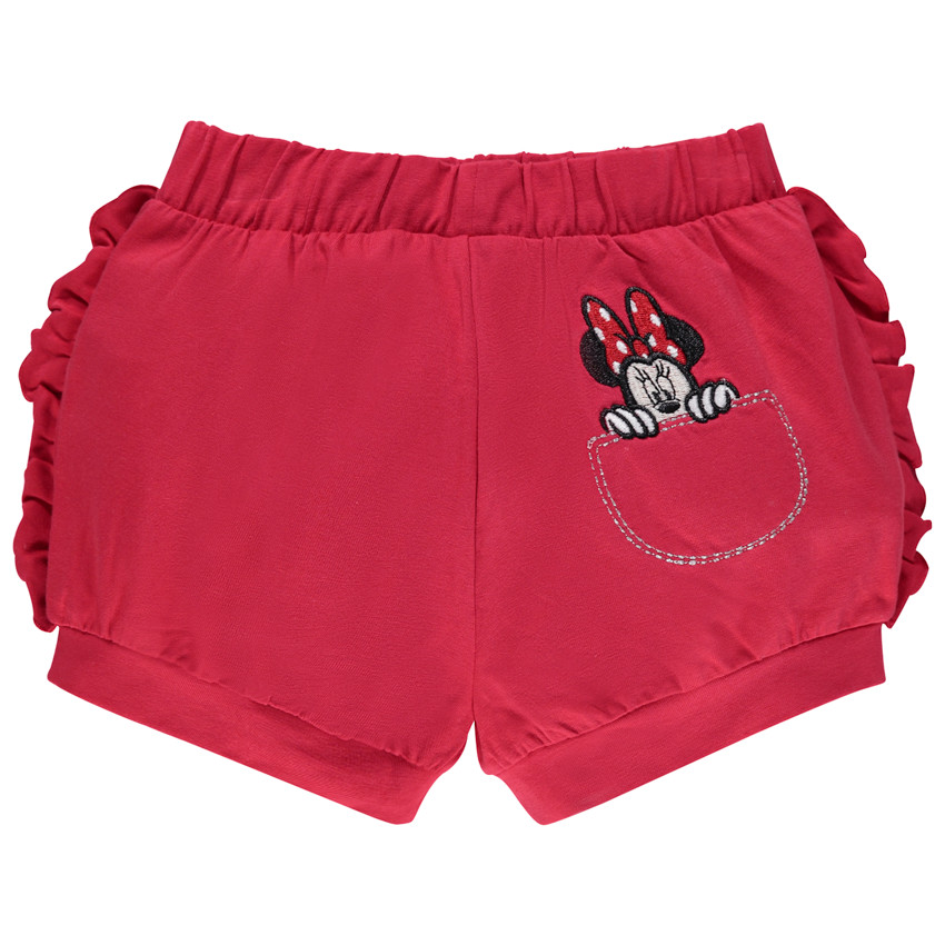 Short en jersey à volants et broderie Minnie 