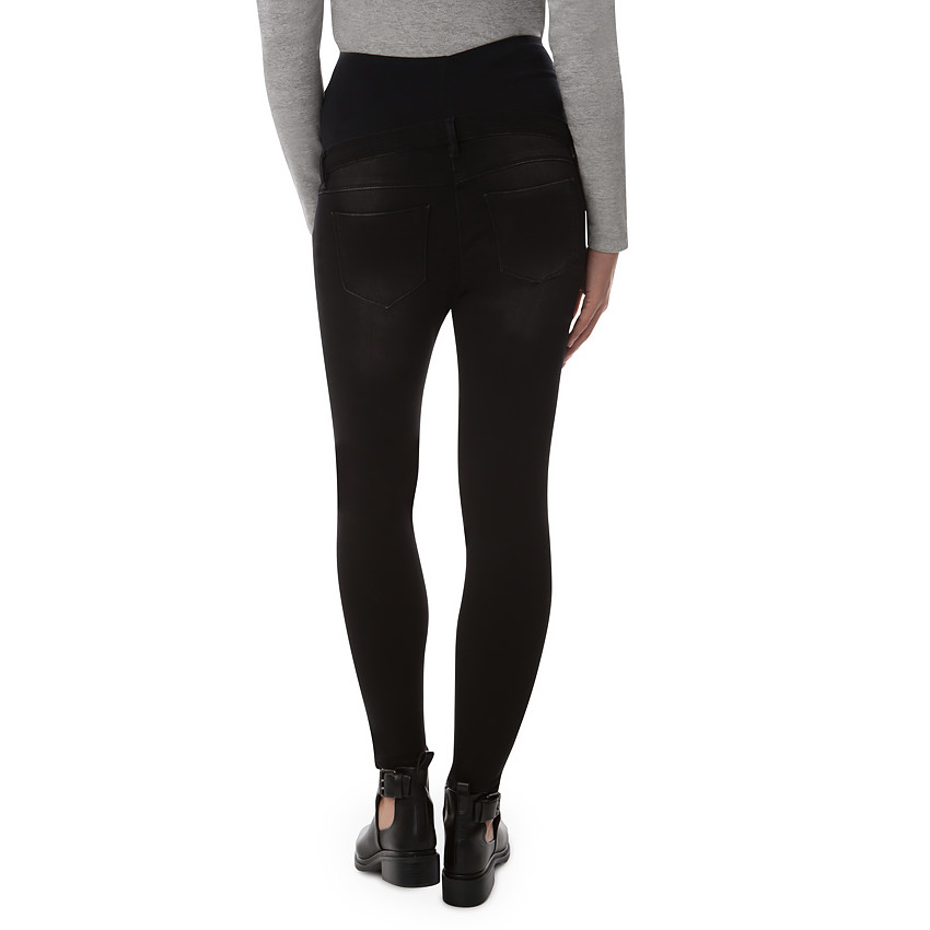 Jeans de grossesse coupe slim avec perles cousues 