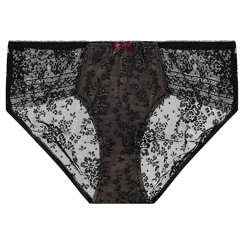 Culotte de grossesse en dentelle avec noeud satiné 