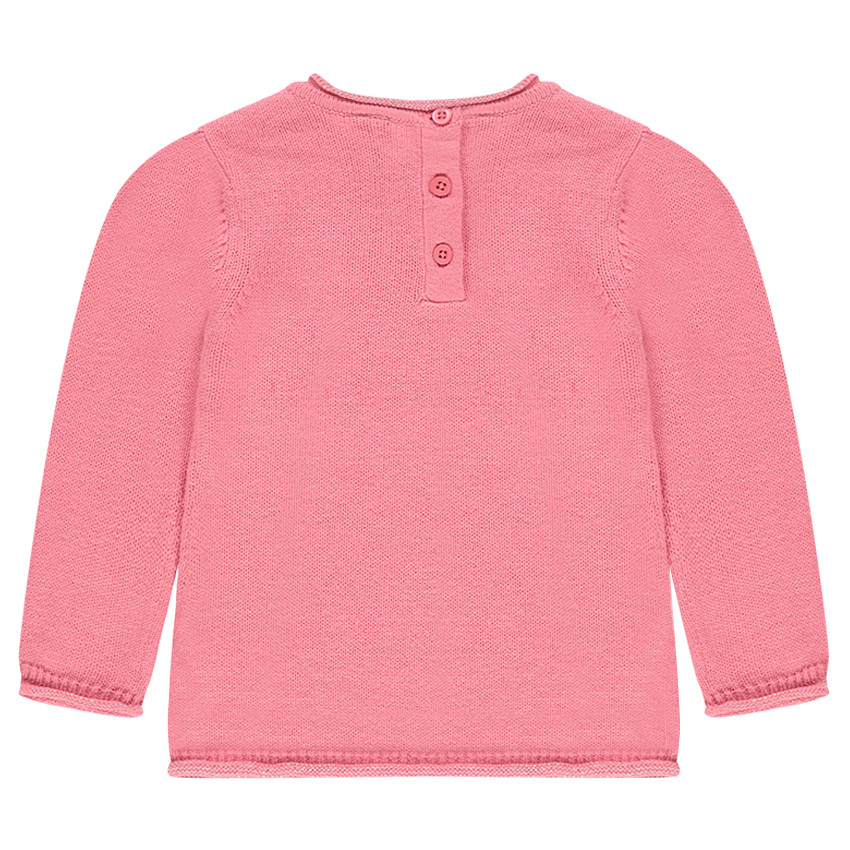 Pull en tricot avec inscription en sequins 