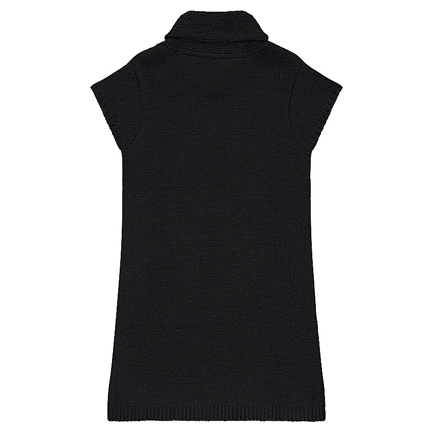 Junior - Robe manches courtes en tricot avec col roulé 