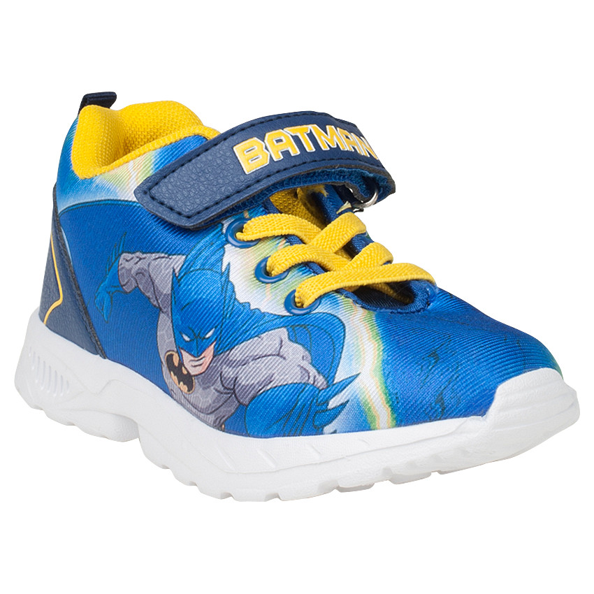 Baskets basses à lacets élastiqués et scratch BATMAN 