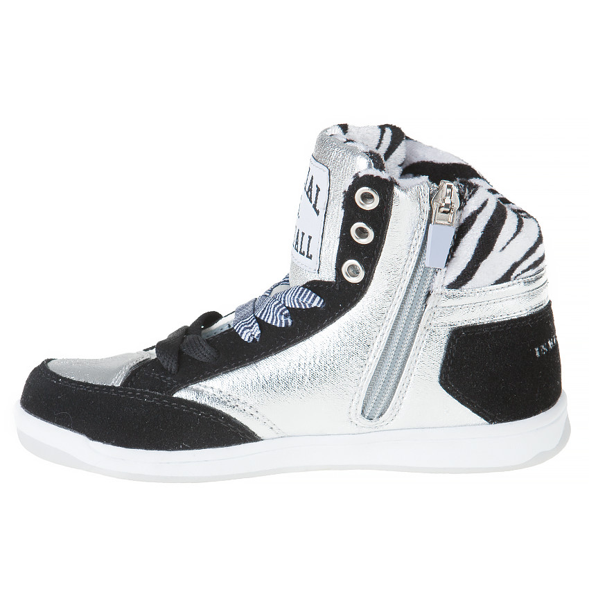 US Marshall Baskets montantes argentées et zébrées du 36 au 38 