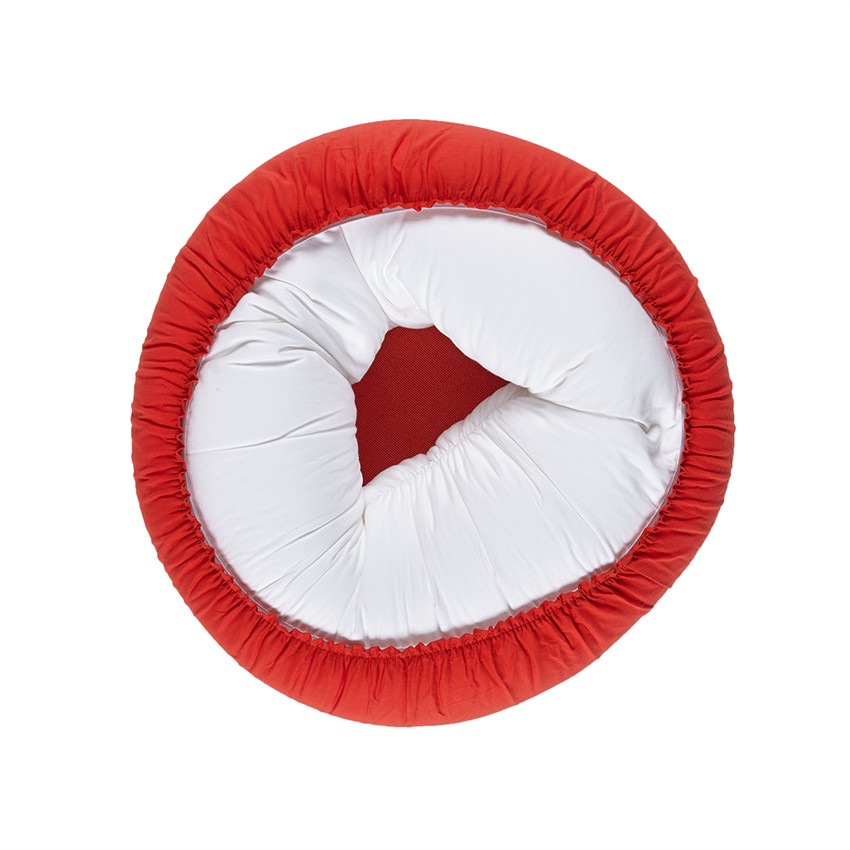 Housse ronde de coussin d'allaitement - Rouge 
