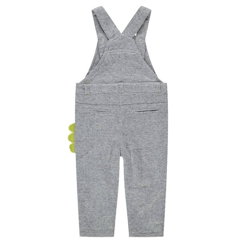 Salopette en coton chiné avec empiècements en relief 