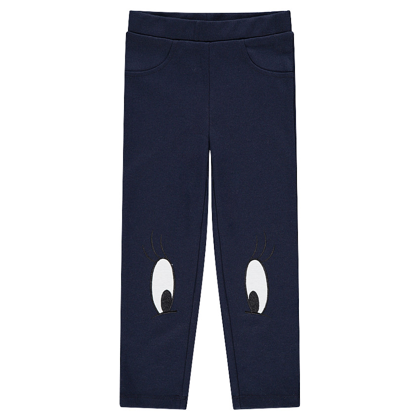 Legging en jersey avec yeux de Minnie brodés Disney 