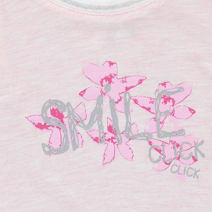 Top sans manches en jersey mélangé et print fantaisie 