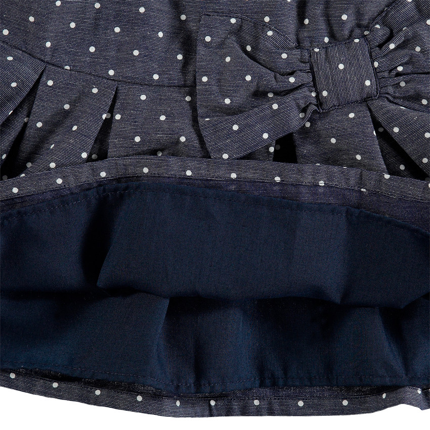 Robe sans manches à pois all-over doublée carreaux vichy 