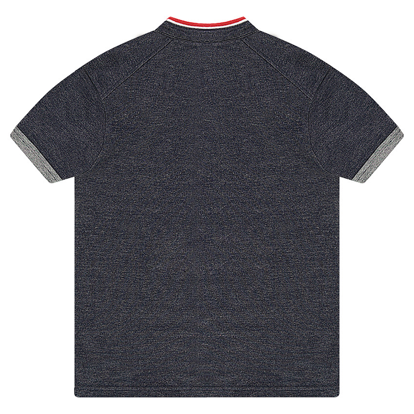 Polo en jersey fantaisie avec détails contrastés 