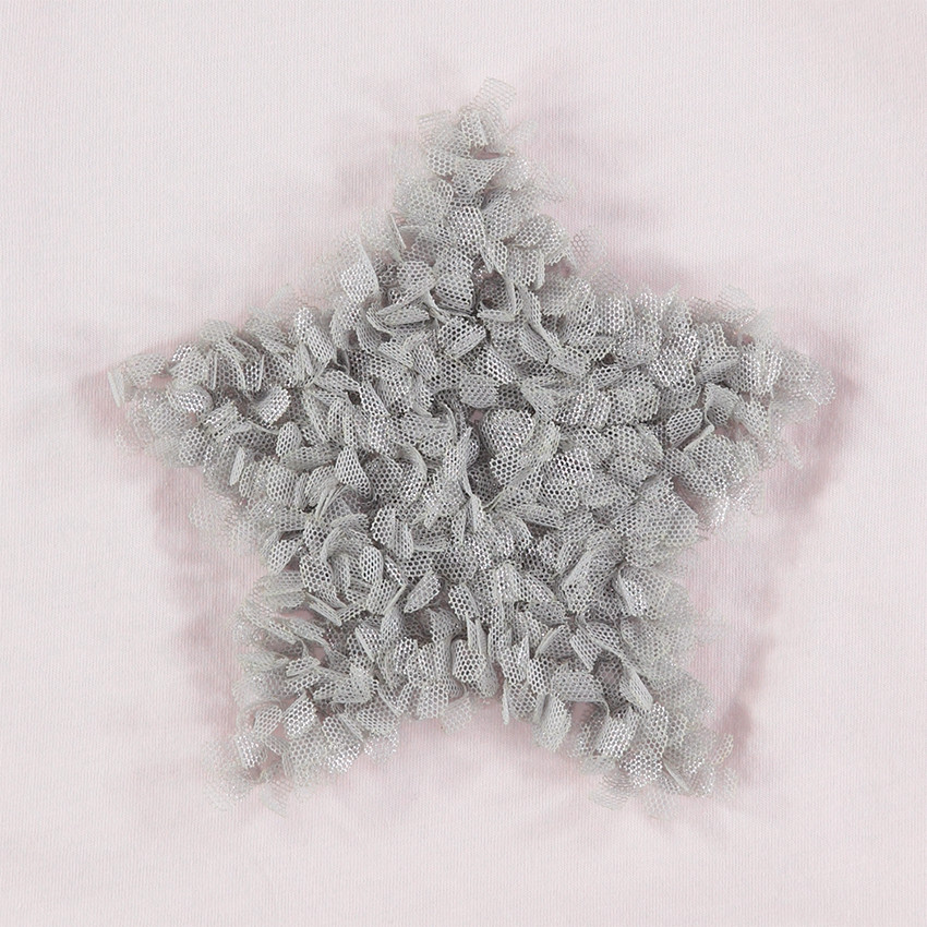 Tee-shirt manches longues en jersey avec étoile en tulle 