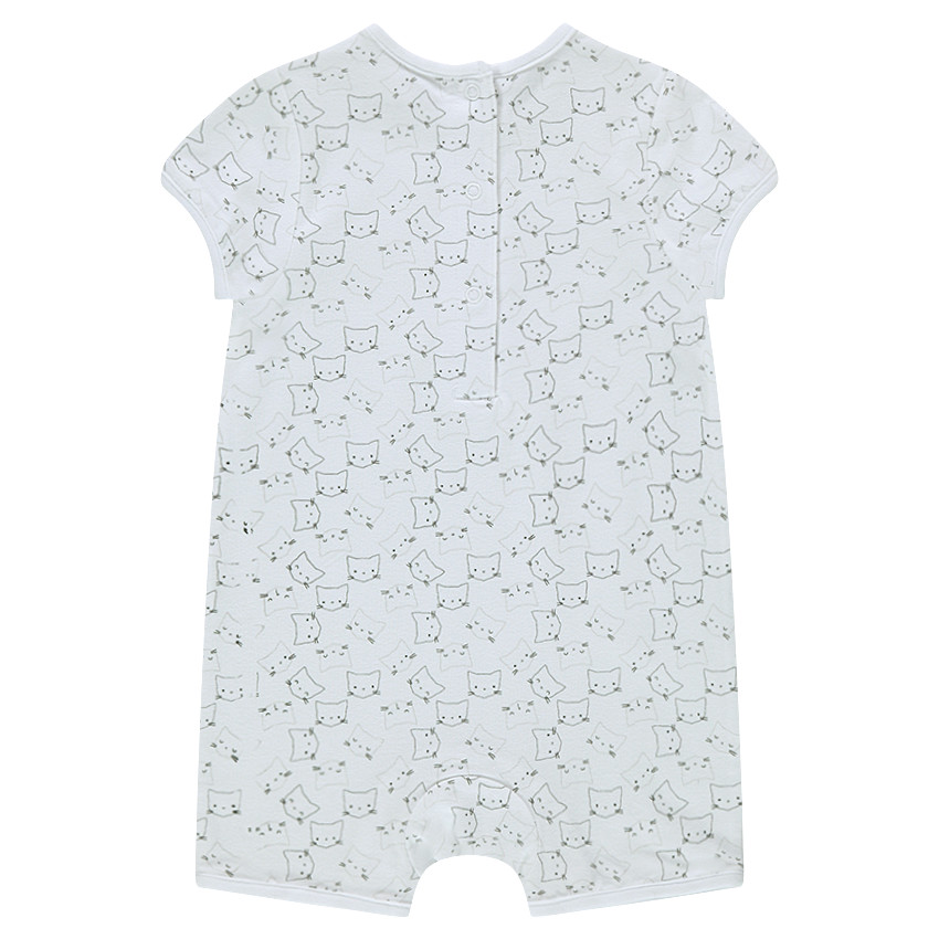 Combinaison courte de naissance avec inscription fantaisie 