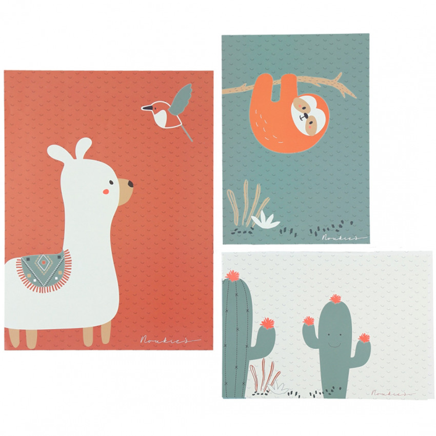 Set de 3 posters muraux - Moris&Sacha 