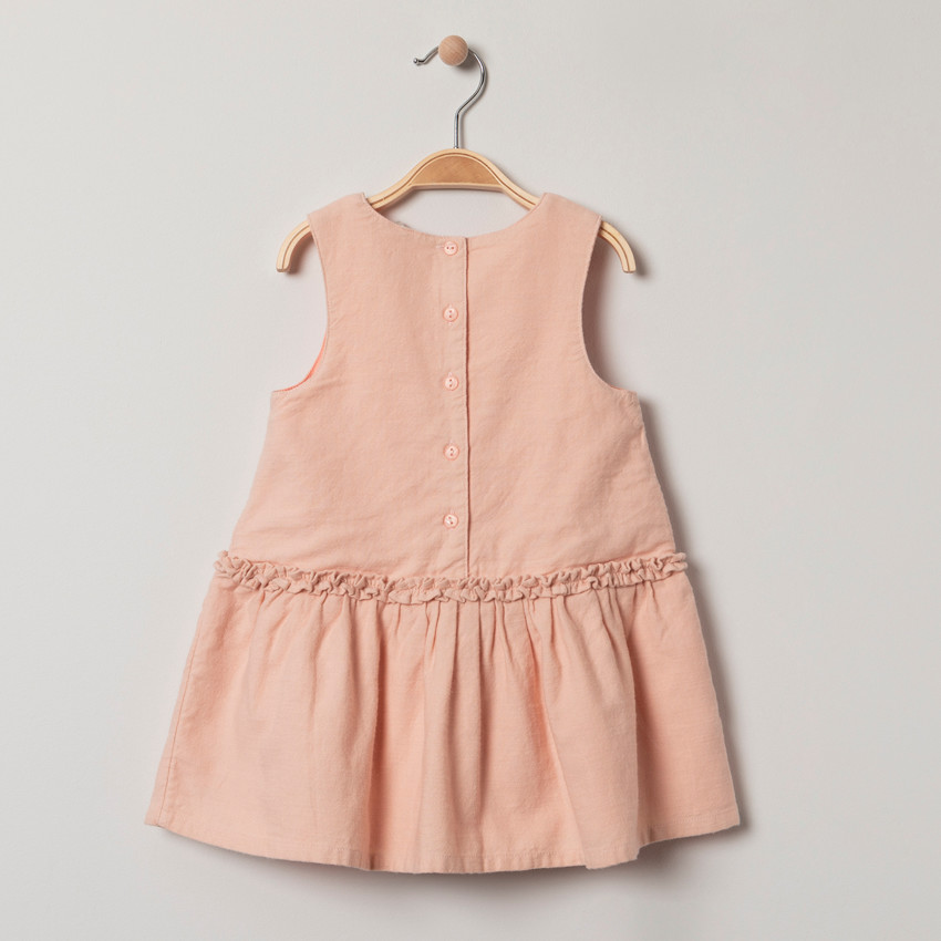 Robe sans manches à animaux printés et broderies 