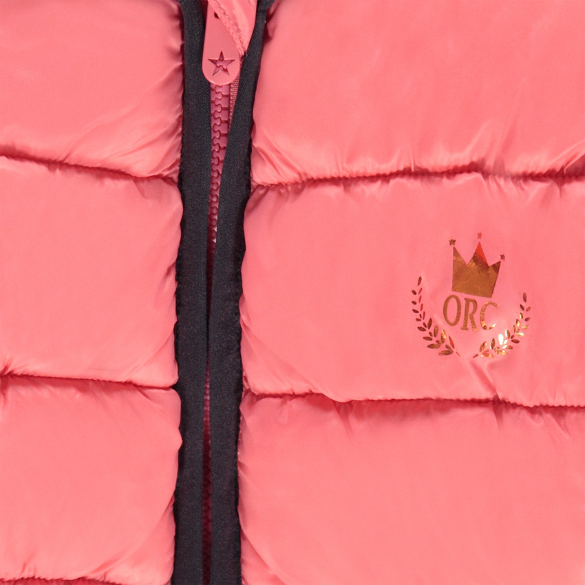 Doudoune matelassée ouatinée à capuche doublée micropolaire 