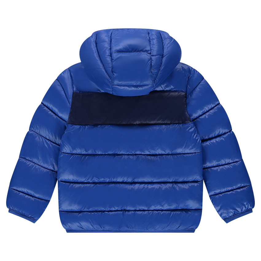 Doudoune légère avec bande contrastée et badge patché 