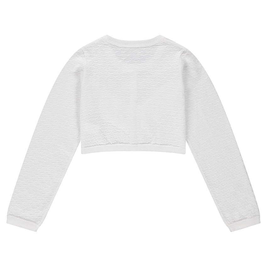 Junior - Gilet en tricot fantaisie avec volant 