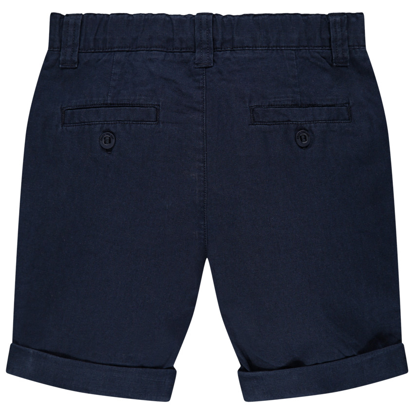 Bermuda uni en toile à poches italiennes 