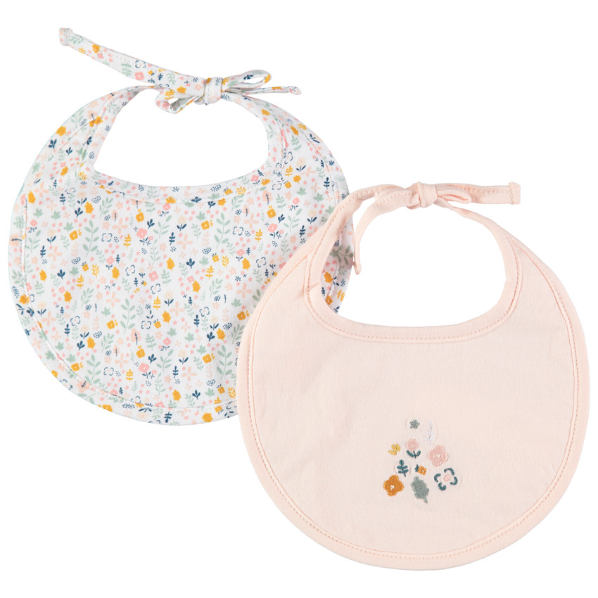 Lot de 2 bavoirs à imprimés floraux all-over 