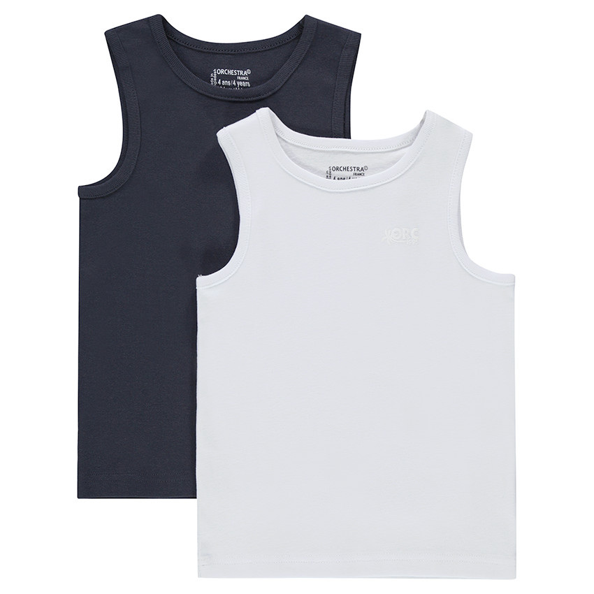 Lot de 2 débardeurs unis en jersey 