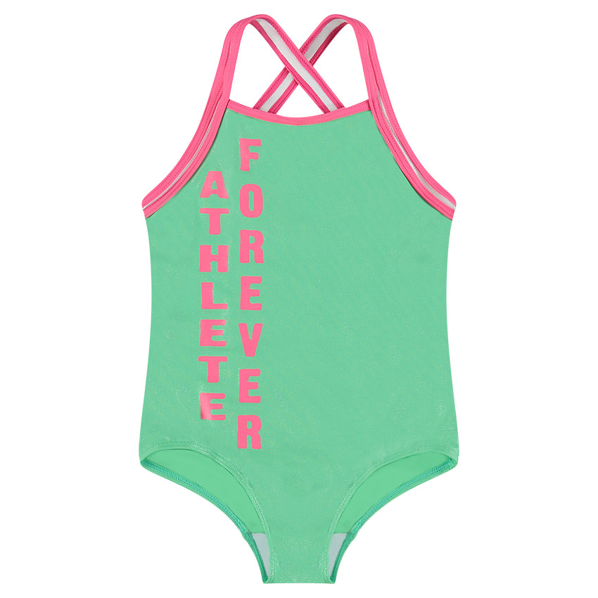 Junior - Maillot de bain 1 pièce avec inscriptions printées 