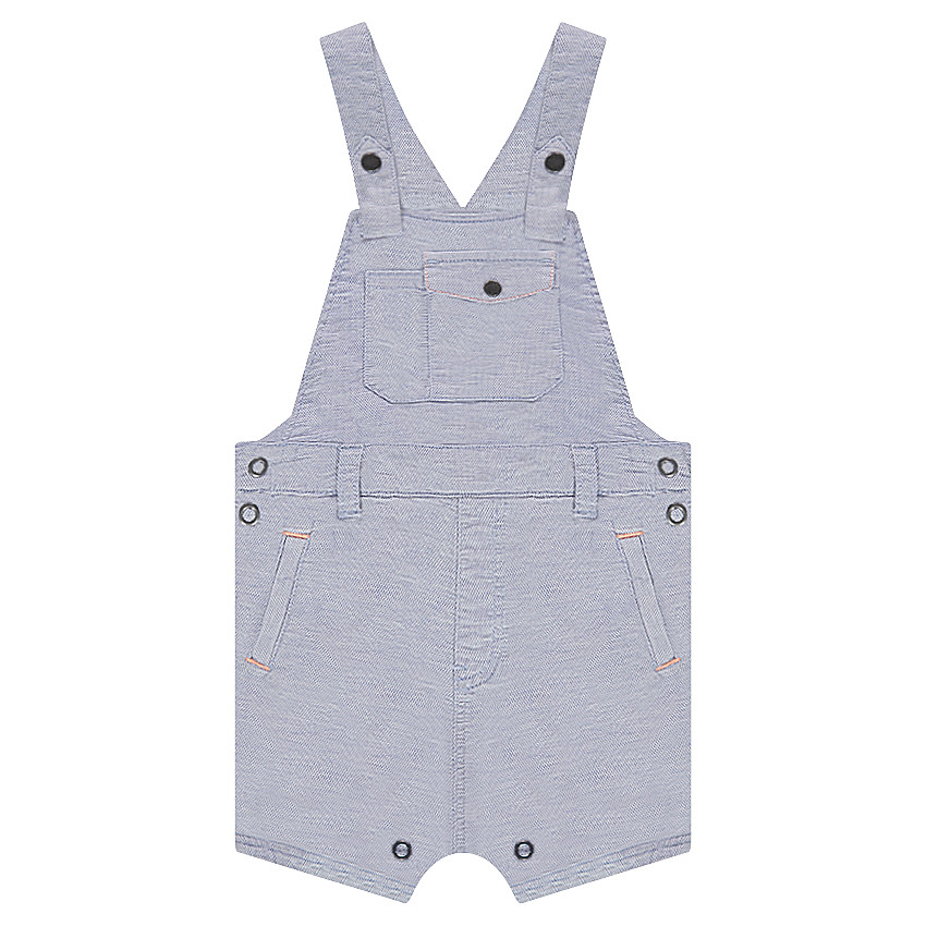 Salopette short en coton fantaisie avec poches  