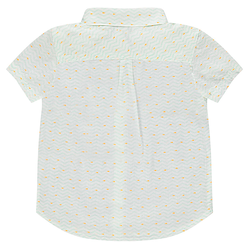 Chemise manches courtes imprimée all-over avec poche 