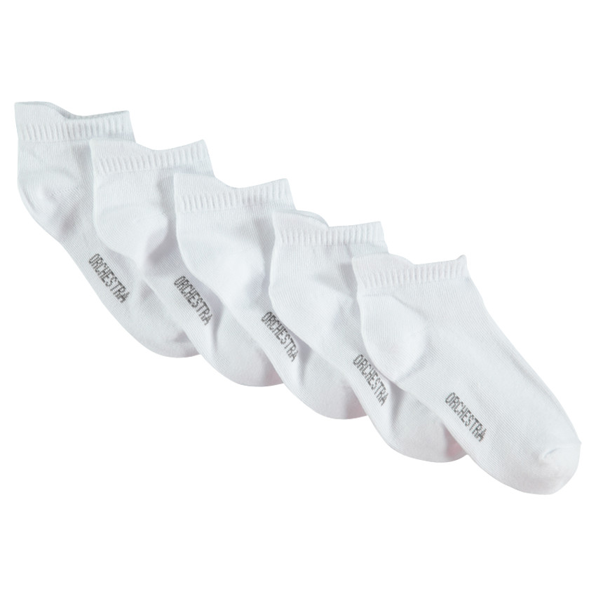 Lot de 5 paires de chaussettes courtes unies 