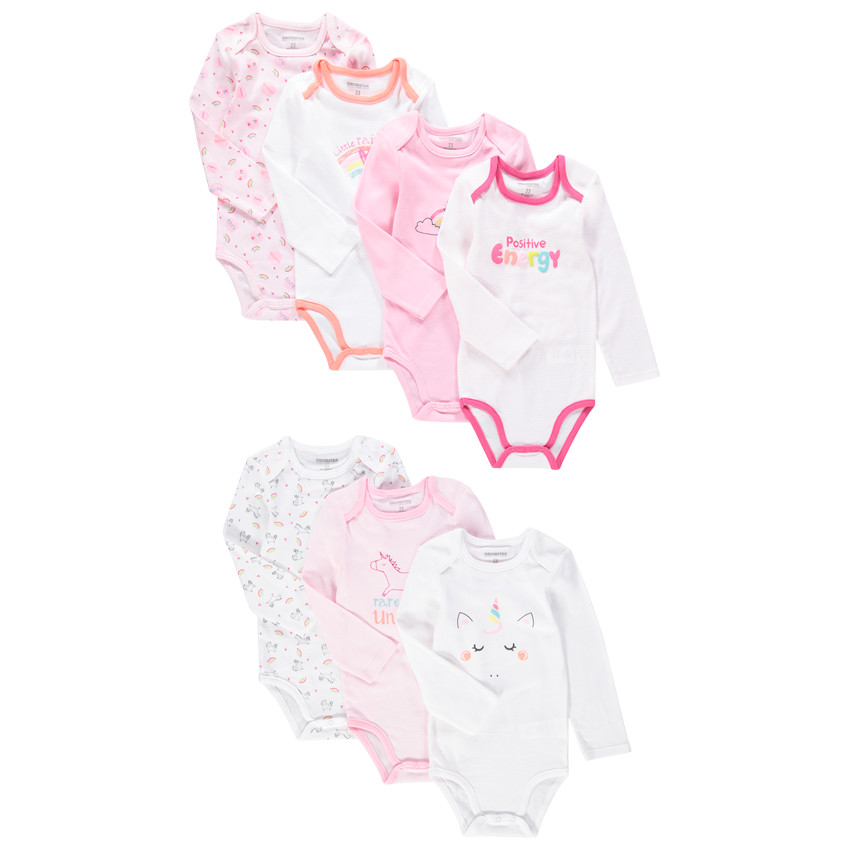 Lot de 7 bodies manches longues 