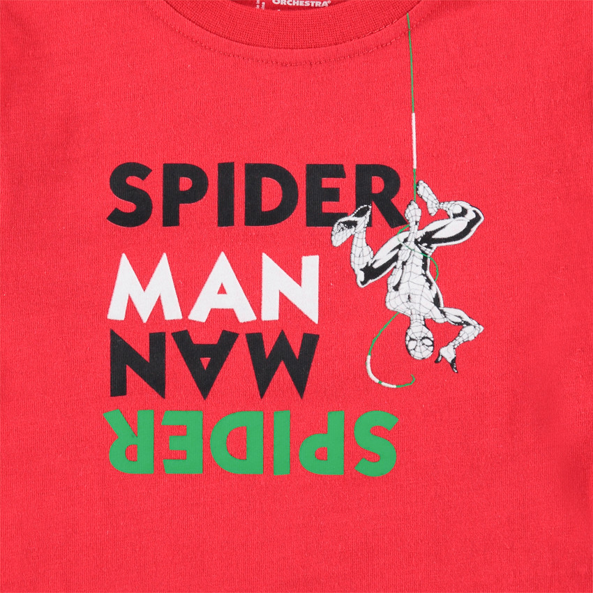 Tee-shirt manches longues en jersey avec message et print Marvel Spiderman 