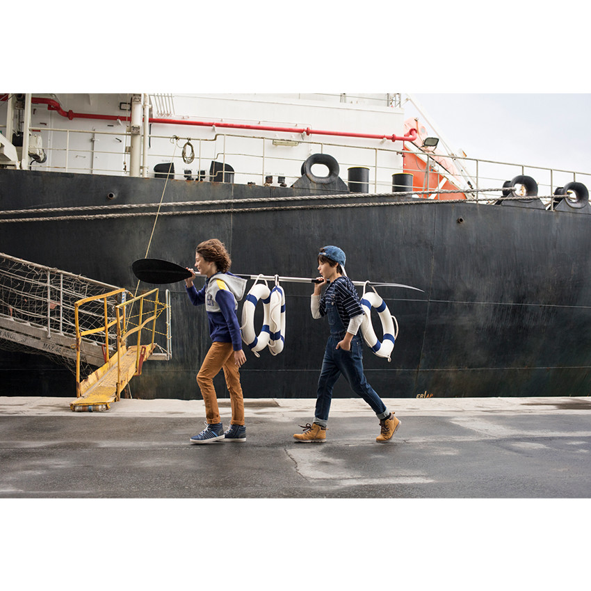 Junior - Gilet à capuche en molleton avec prints et poche kangourou 