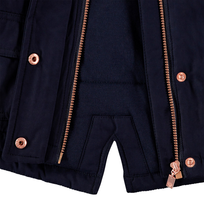 Parka 2 en 1 doublée sherpa à poches 