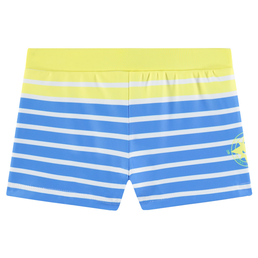 Boxer de bain avec rayures contrastées et motif 