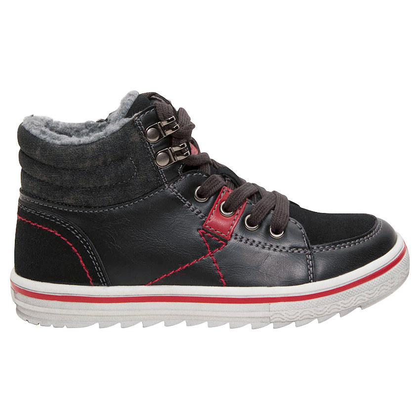 Baskets montantes garçon à lacets et zip  