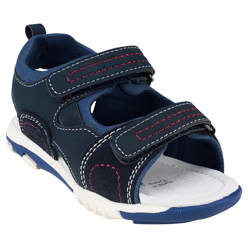 Nu-pieds bi-matière à scratchs  