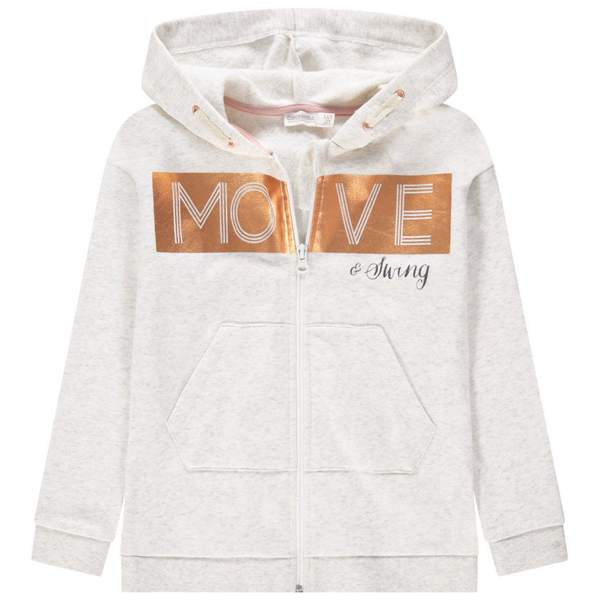 Gilet en molleton avec message en foil doré 