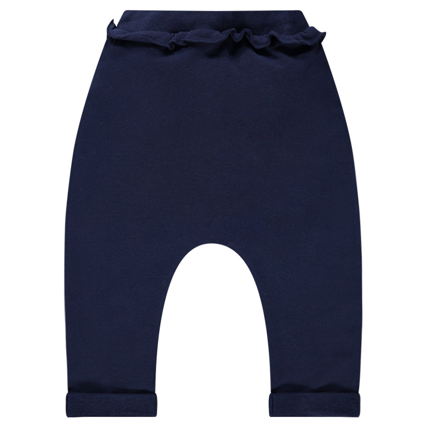 Pantalon de jogging en molleton uni avec détails printés 