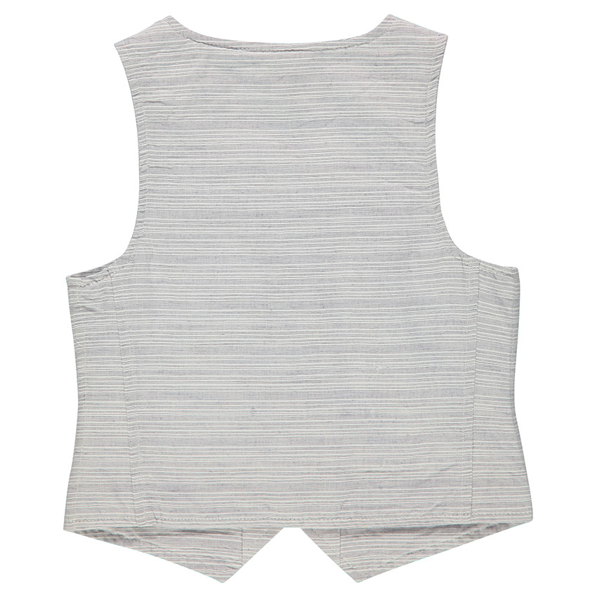 Gilet serveur à rayures all-over 