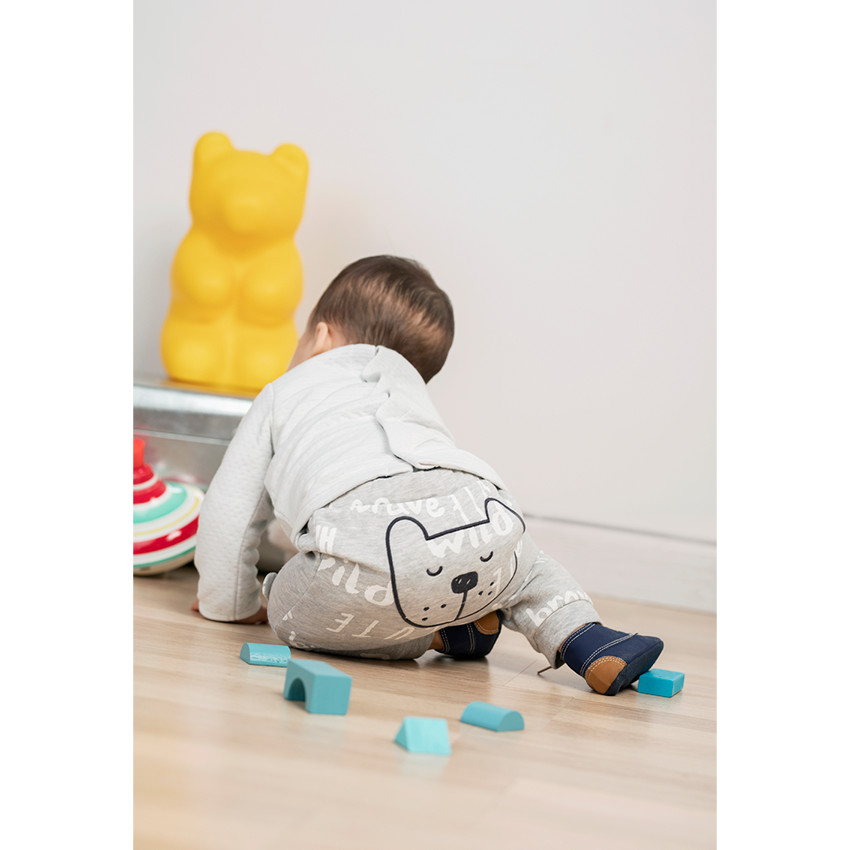 Ensemble avec tee-shirt en double jersey et pantalon print ourson 