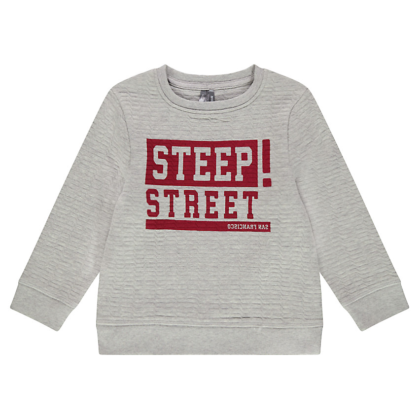 Sweat en molleton fantaisie avec texte printé 