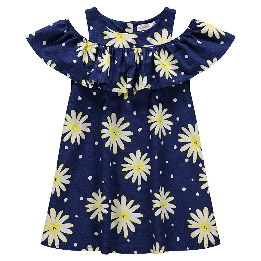 Robe à épaules ajourées avec fleurs imprimées all-over 