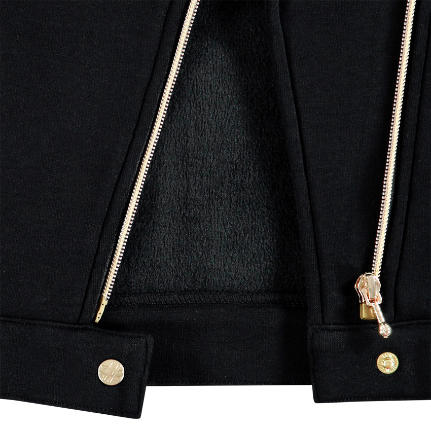 Perfecto en molleton doublé sherpa à motifs brodés 