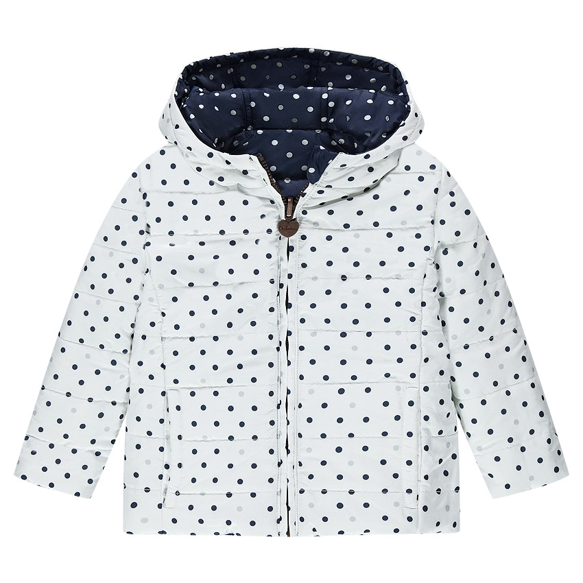 Doudoune réversible à pois all-over 