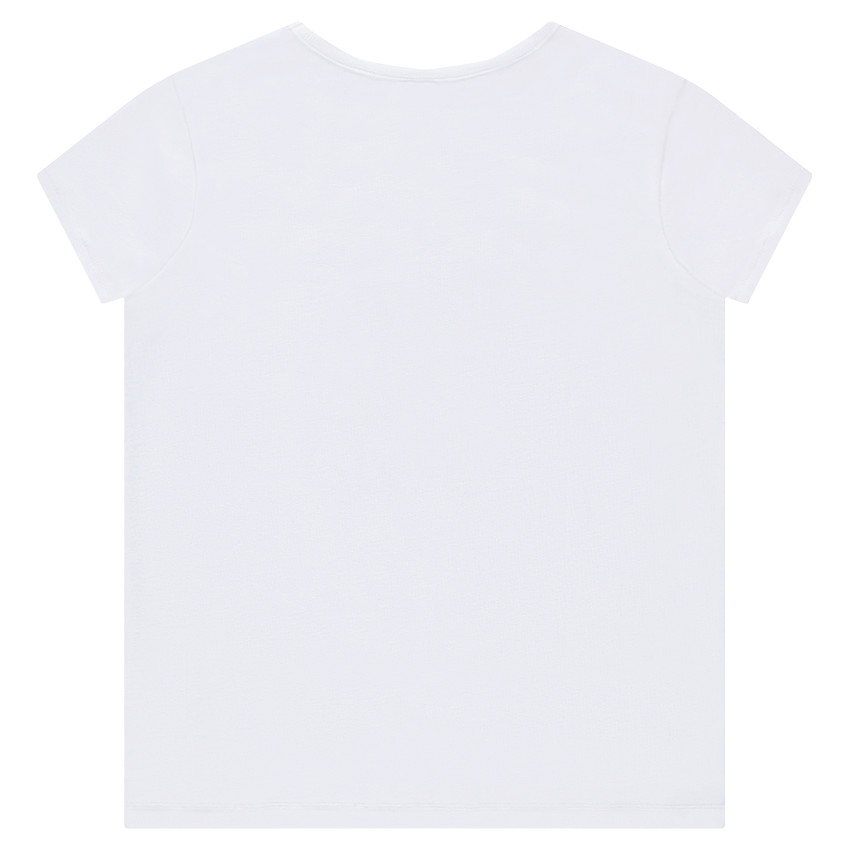 Junior - Tee-shirt manches courtes en jersey avec message printé pailleté 