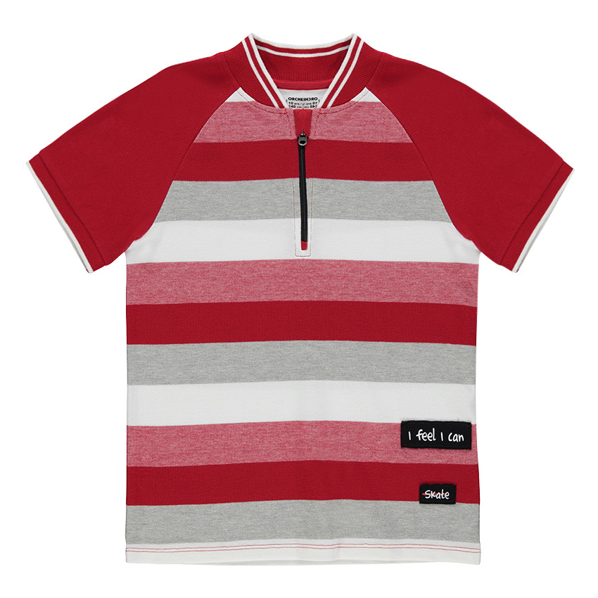 Junior - Polo manches courtes avec col zippé 