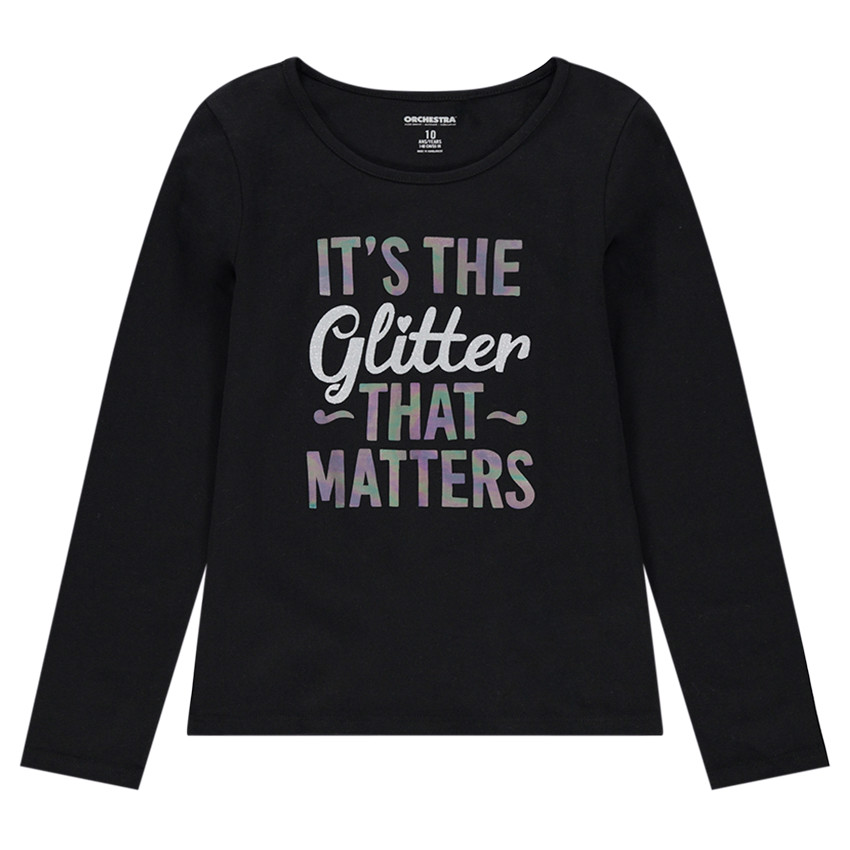 Junior - Tee-shirt manches longues avec message imprimé 