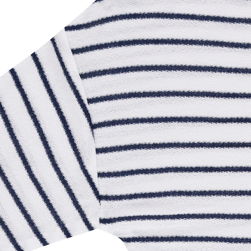 Junior - Tee-shirt manches longues style marinière avec print 