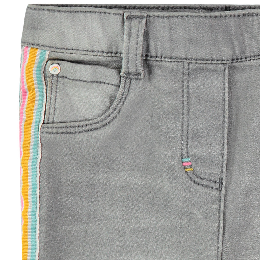 Jegging effet used à bandes contrastées 