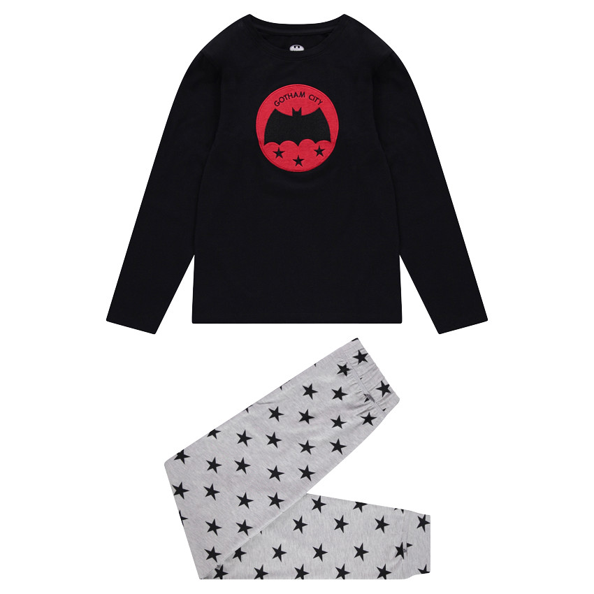Junior - Pyjama avec badge Warner Batman et pantalon à étoiles 