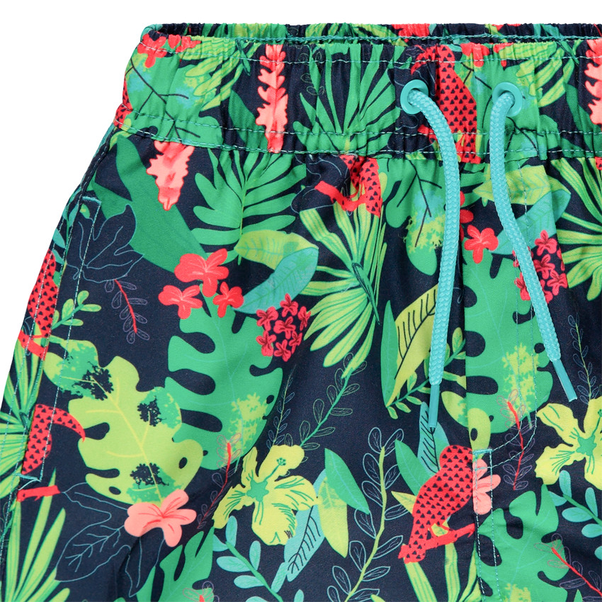 Short de bain à imprimé tropical all-over 
